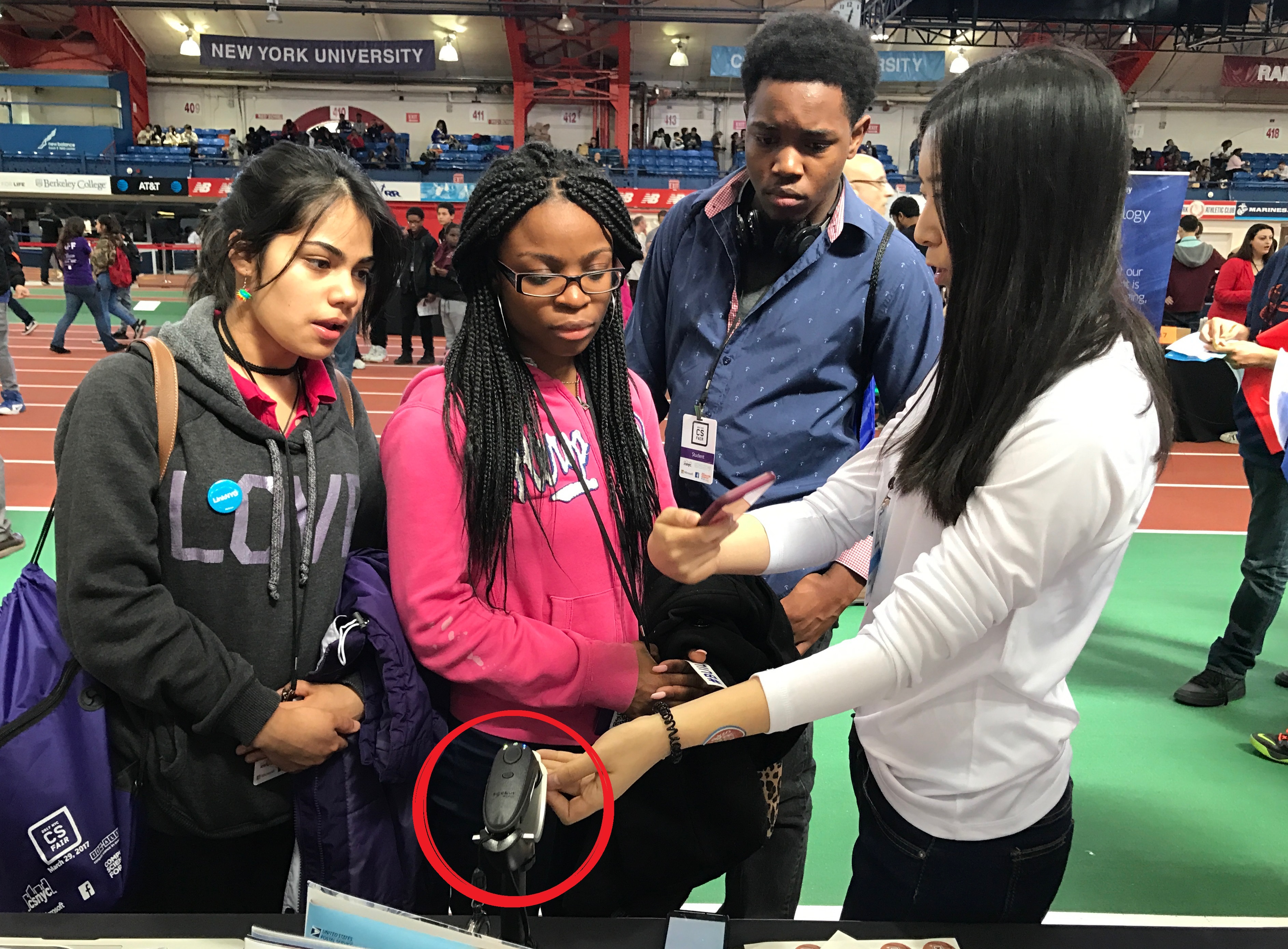 s700 barcode scanner displayed at nyc computer science fair